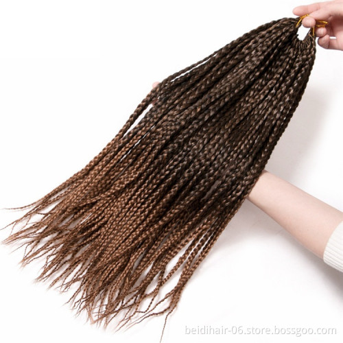Protective Easy Crochet Hair Box Braids 18inch 22strands 90gram Factory Wholesale African Darling Braids Synthetic Extension